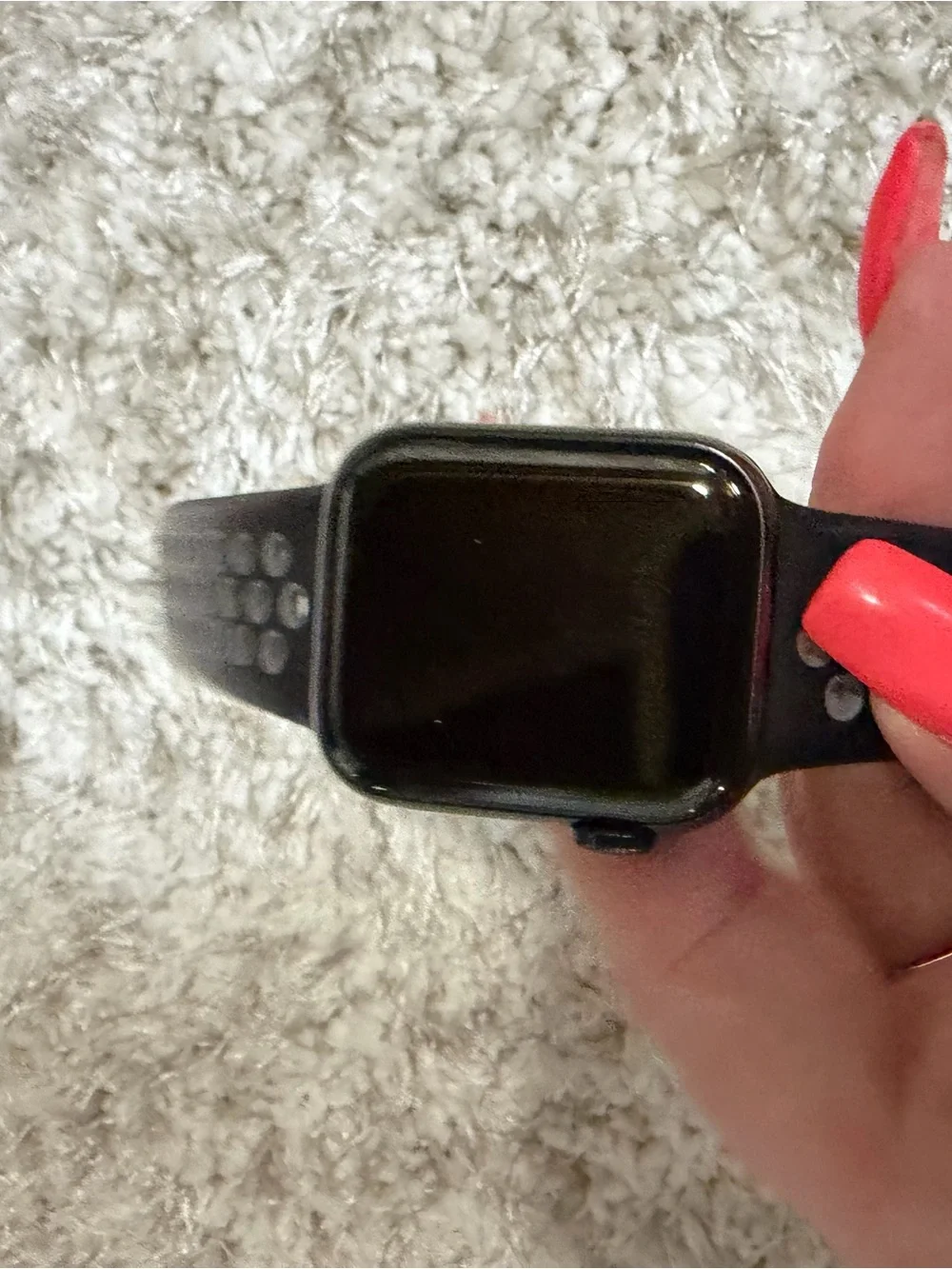 Apple Black Smartwatch with Ventilated Sport Band